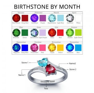 Sterling Silver Personalized Birthstone Ring JEWJORI101789